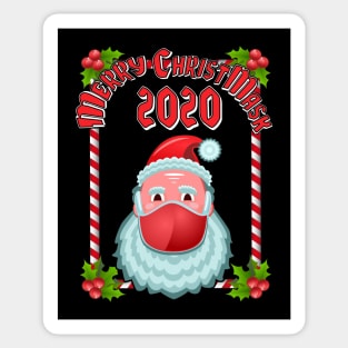 Merry Christmask 2020 Santa Mask Pandemic Christmas Sticker